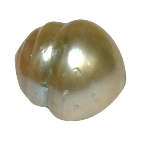RARE Baroque 15.8 x 17.6mm 28.6 Carat Gold South Sea Pearl Loose