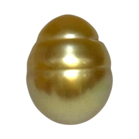 Oval Giant 13.6 x 17.2mm Deep Gold Philippines South Sea Loose Pearl