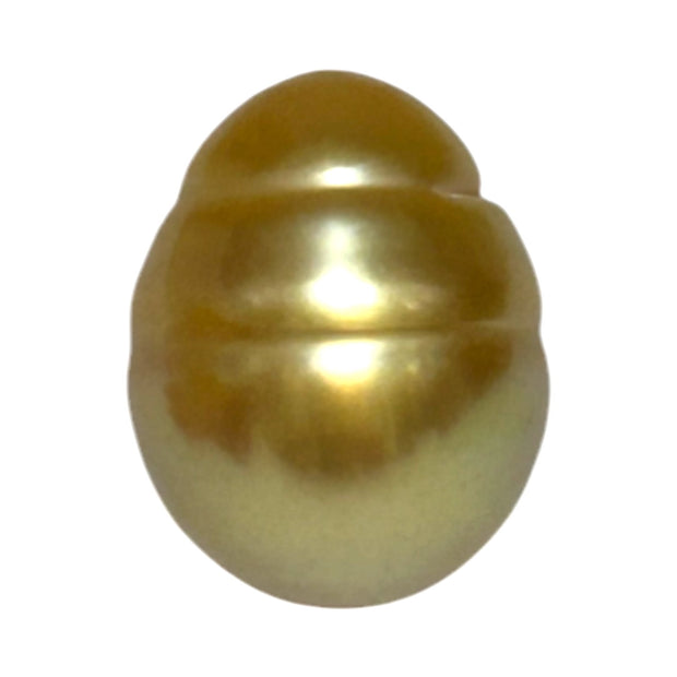 Oval Giant 13.6 x 17.2mm Deep Gold Philippines South Sea Loose Pearl