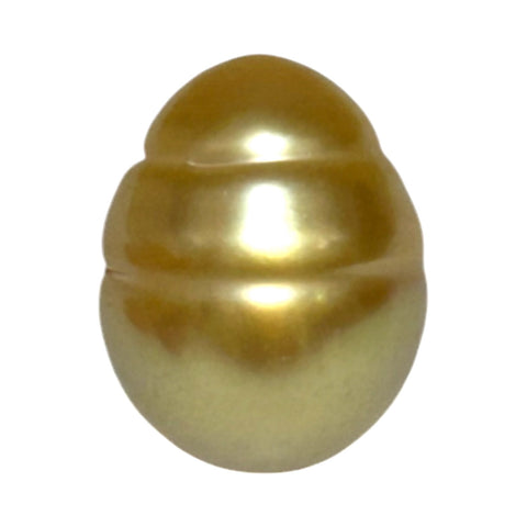 Oval Giant 13.6 x 17.2mm Deep Gold Philippines South Sea Loose Pearl