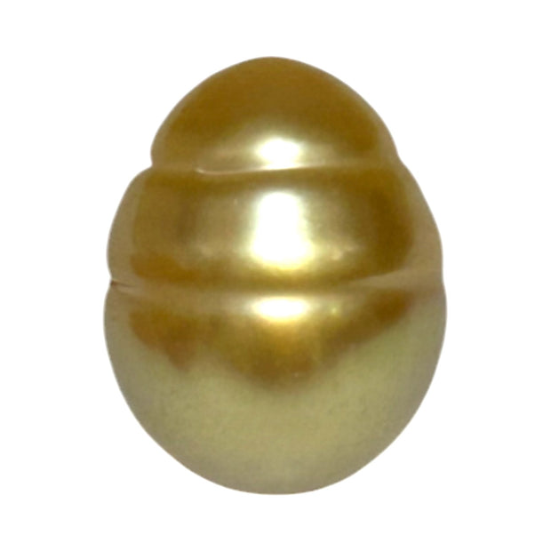 Oval Giant 13.6 x 17.2mm Deep Gold Philippines South Sea Loose Pearl