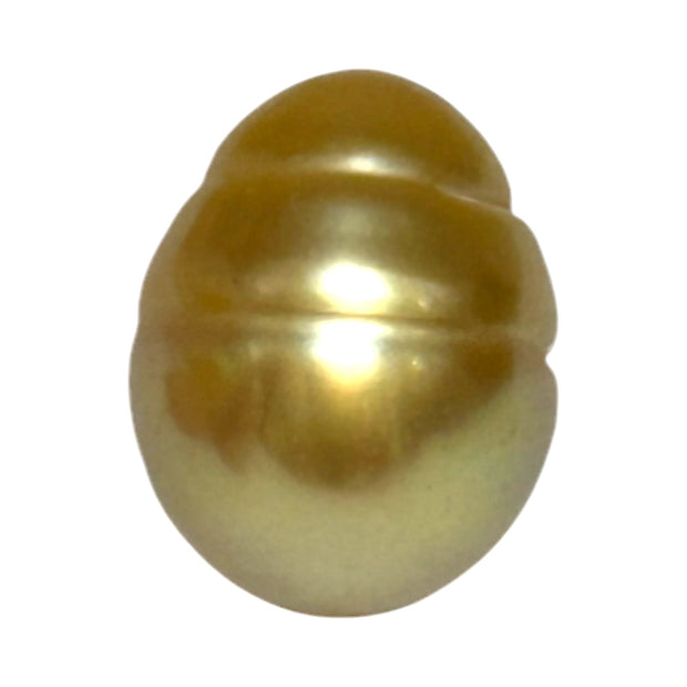 Oval Giant 13.6 x 17.2mm Deep Gold Philippines South Sea Loose Pearl
