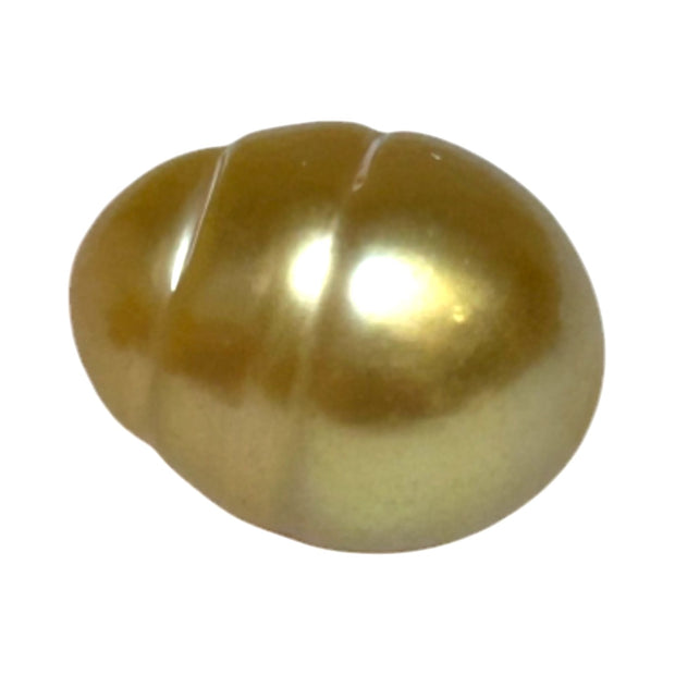 Oval Giant 13.6 x 17.2mm Deep Gold Philippines South Sea Loose Pearl