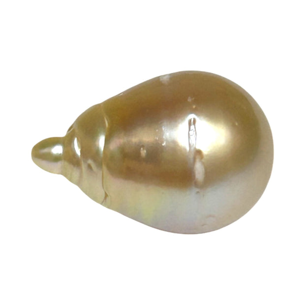 Super Giant 16.4 x 24mm Gold South Sea Teardrop Pearl Un-Drilled