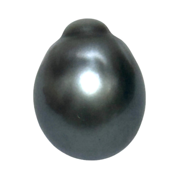 Oval 16.8 Carat 12.8 x 16.1mm Peacock Gray Tahitian Sea Pearl Loose