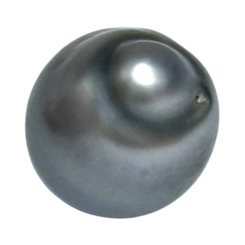 Oval 16.8 Carat 12.8 x 16.1mm Peacock Gray Tahitian Sea Pearl Loose