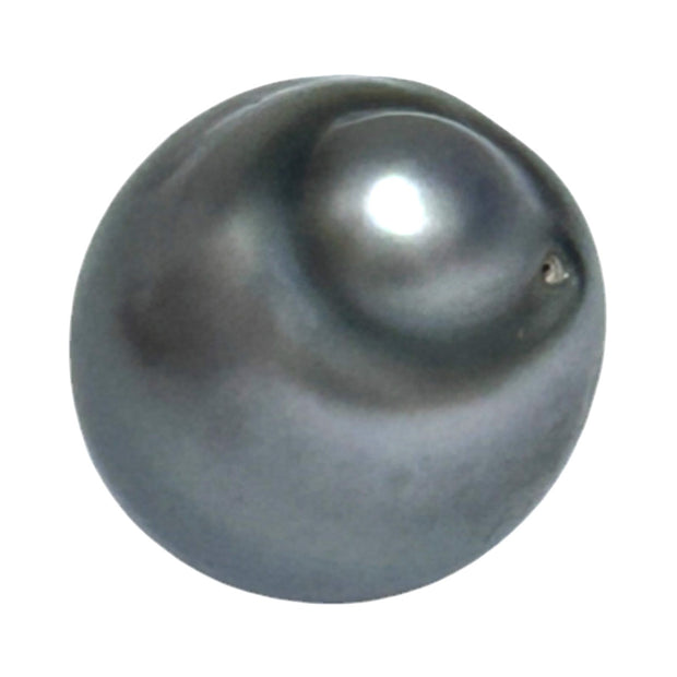 Oval 16.8 Carat 12.8 x 16.1mm Peacock Gray Tahitian Sea Pearl Loose