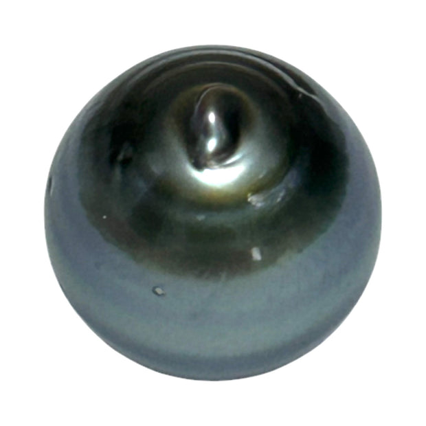 Round 15mm 24.8 Carat Tahitian Sea Natural Gray Blue Pearl Un-Drilled