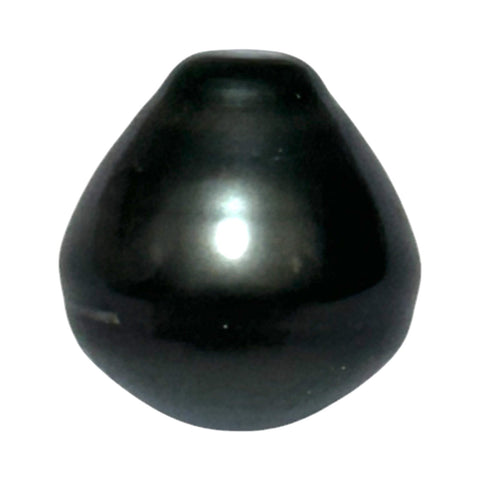 Silky Giant 13.4 x 14.2mm Peacock Black Green Tahitian Pearl Loose