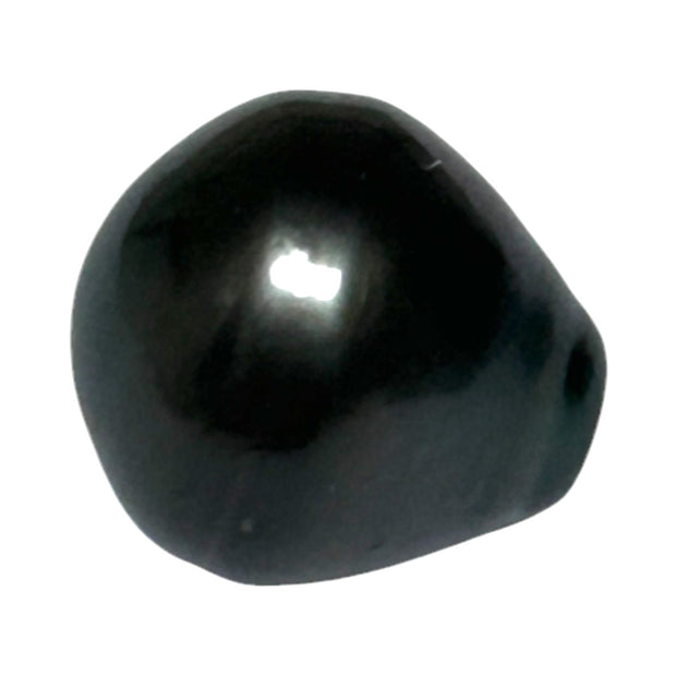 Silky Giant 13.4 x 14.2mm Peacock Black Green Tahitian Pearl Loose