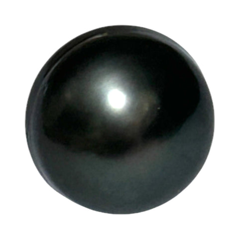 Silky Giant 13.4 x 14.2mm Peacock Black Green Tahitian Pearl Loose