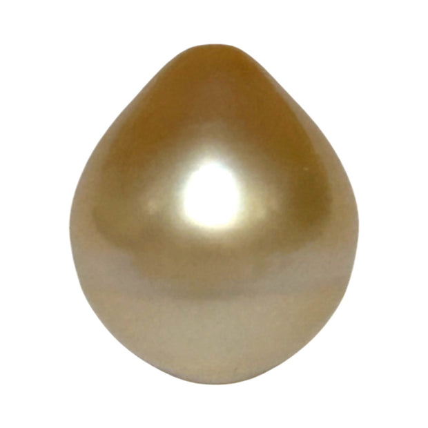 Teardrop 14.1 x 16.5mm 21.6 Carat Natural Gold South Sea Pearl Loose