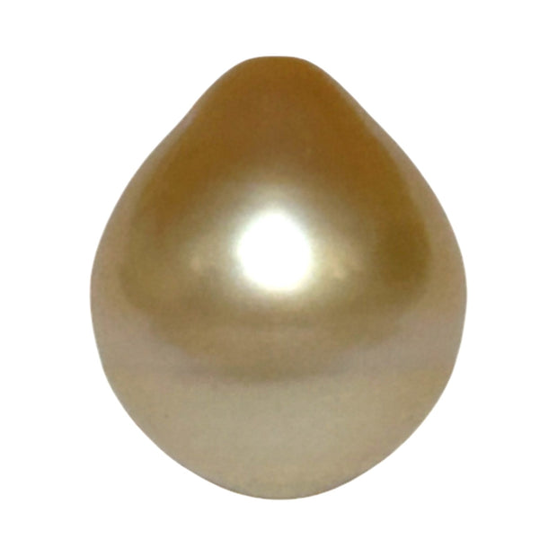 Teardrop 14.1 x 16.5mm 21.6 Carat Natural Gold South Sea Pearl Loose