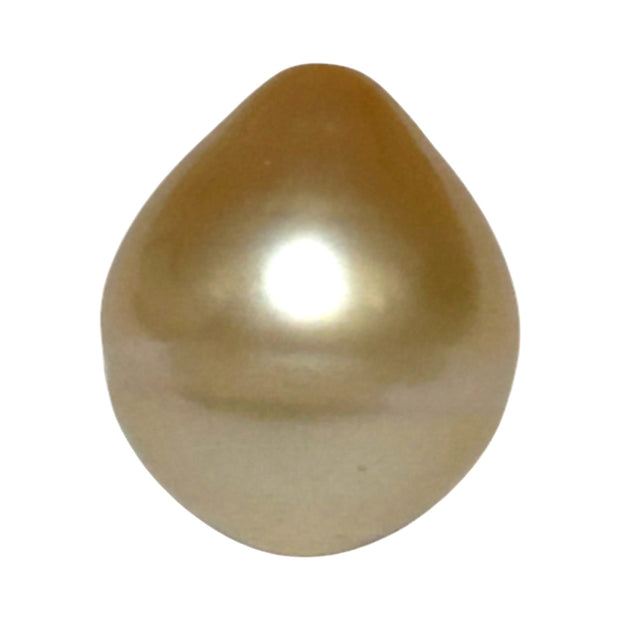 Teardrop 14.1 x 16.5mm 21.6 Carat Natural Gold South Sea Pearl Loose