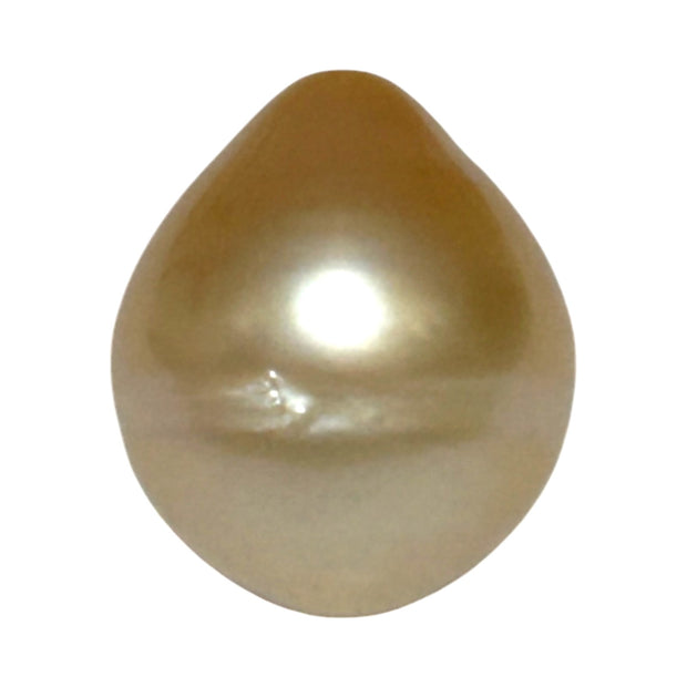 Teardrop 14.1 x 16.5mm 21.6 Carat Natural Gold South Sea Pearl Loose