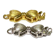 Solid 925 Sterling Silver Y & W Gold 18K GP Finding Clasp 10 x 20mm