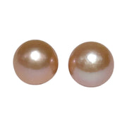Huge 2 pcs 25.5 Carat 12.4mm Peach Pink Round Edison Pearl Loose