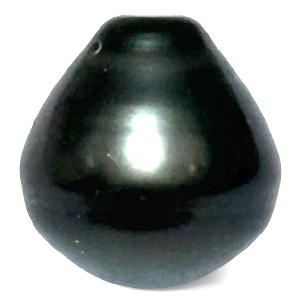 Silky Giant 13.4 x 14.2mm Peacock Black Green Tahitian Pearl Loose