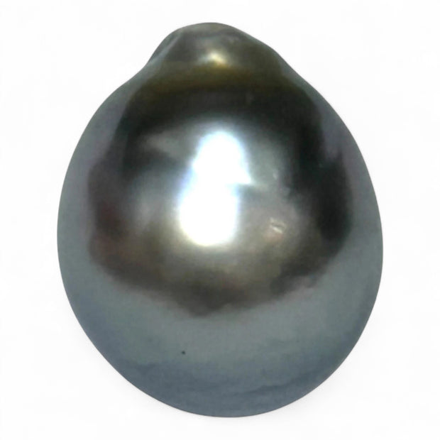 Barque 13.9 Carat 13.4 x 16.4mm Tahitian Sea Middle Gray Pearl Loose
