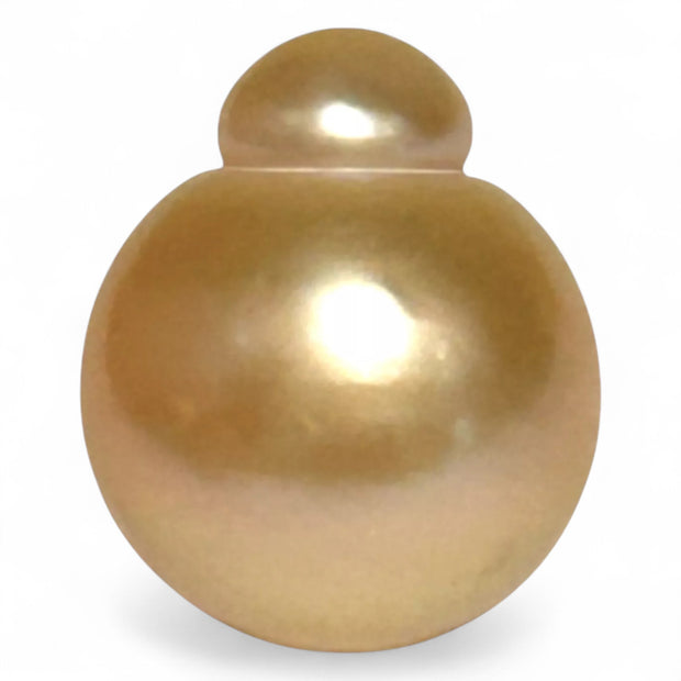 Huge 13.8 x 16.6mm 20 Carat Rich Golden Philippines South Sea Pearl