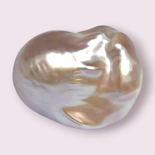 Giant Un-Drilled 20 x 15.4 x 25.8mm Keshi Purple Rose Pink Loose Pearl