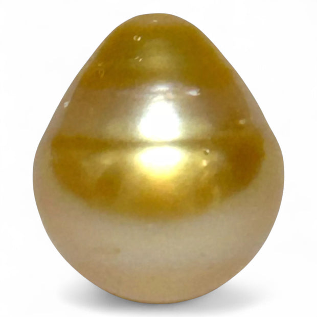 Magnificent Oval 14.6 x 16.8mm 23.2 Carats Golden Philippine Sea Pearl