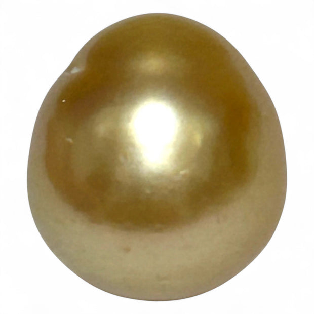 14.8 x 16.4mm 25.8 Carats Rich Gold South Sea Pearl Un-Drilled