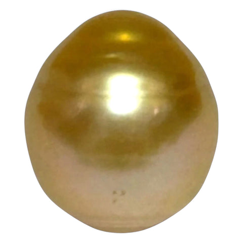 Silky Oval 13.3 x 15.1mm 19.5 Carats Deep Gold South Sea Pearl Loose