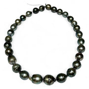 Baroque 11 - 18mm Peacock Gray Green Tahitian Sea Pearl 16" Strand