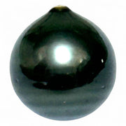 Huge 13.3 x 14.2mm, 17.2 Cts Tahitian Sea Peacock Black Oval Loose Pearl
