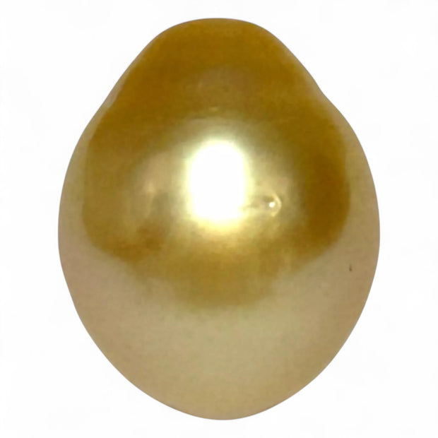 Oval 13.3x16.5mm 19.5ct Golden Philippine South Sea Loose Pearl Loose