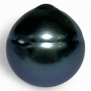 Giant 14.9 x 15.7mm 24 Carat Tahitian Peacock Black Blue Pearl Loose