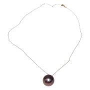 925 Sterling Silver Chain Edison Black Blue Pearl 15 - 20 in Adjustable