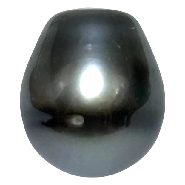 Elegant 12.7 x 14.8mm 18.5 Carat Tahitian Pearl –Peacock Gray Oval