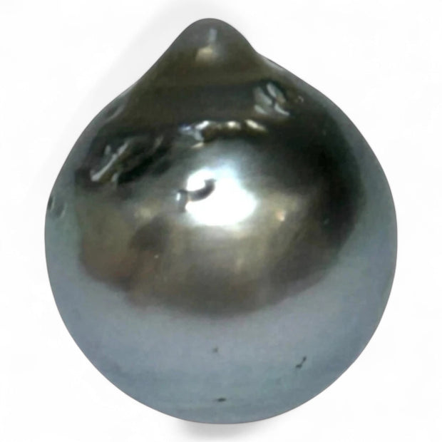 Huge 16.8 Carat 12.9 x 14.9mm Tahitian Peacock Black Green Pearl Loose