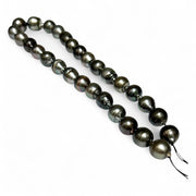 Baroque 11 - 18mm Peacock Gray Green Tahitian Sea Pearl 16" Strand
