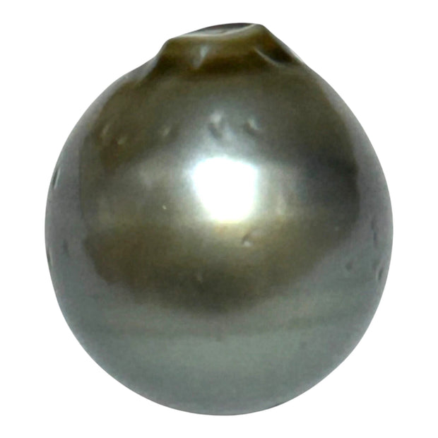 Peacock Middle Gray 13.9x 15.5mm 21 Carats Tahitian South Sea Pearl