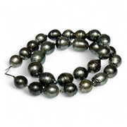 Baroque 11 - 18mm Peacock Gray Green Tahitian Sea Pearl 16" Strand