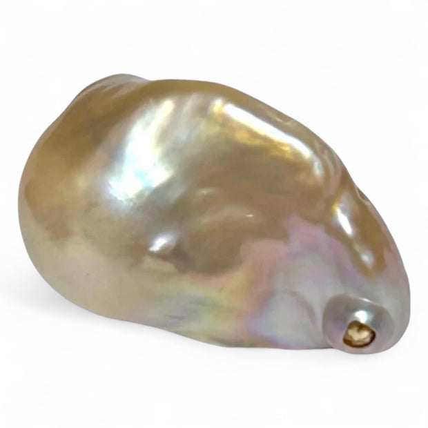 RARE Un-Drilled 16.9 x 13.6 x 25.8mm Keshi Purple Rose Pink Pearl