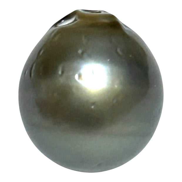 Peacock Middle Gray 13.9x 15.5mm 21 Carats Tahitian South Sea Pearl