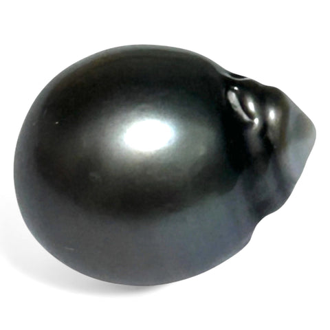 Giant 23.6 Carat 14.3 x 18mm Tahitian South Sea Peacock Gray Pearl