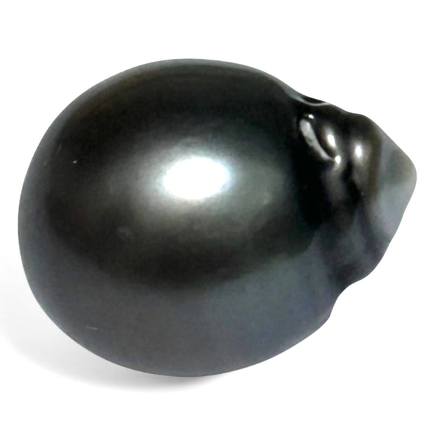 Giant 23.6 Carat 14.3 x 18mm Tahitian South Sea Peacock Gray Pearl