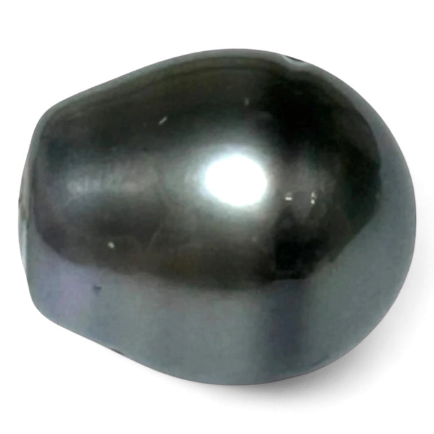 Elegant 12.7 x 14.8mm 18.5 Carat Tahitian Pearl –Peacock Gray Oval