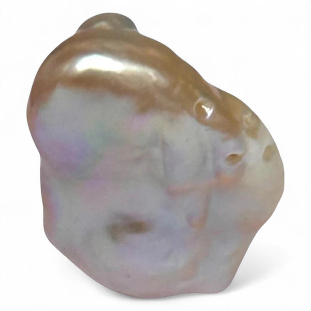 RARE Un-Drilled 16.9 x 13.6 x 25.8mm Keshi Purple Rose Pink Pearl