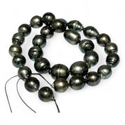 Baroque 11 - 18mm Peacock Gray Green Tahitian Sea Pearl 16" Strand