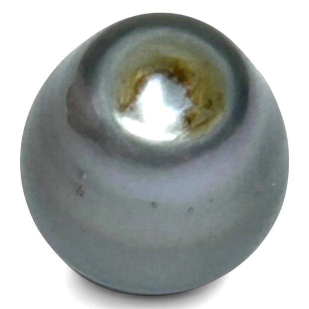 Elegant 12.7 x 14.8mm 18.5 Carat Tahitian Pearl –Peacock Gray Oval