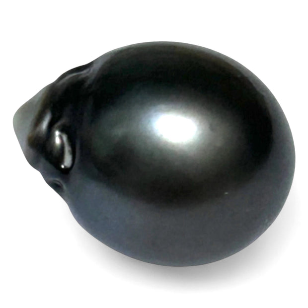 Giant 23.6 Carat 14.3 x 18mm Tahitian South Sea Peacock Gray Pearl