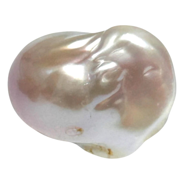 Ornate 16.7 x 13.6 x 26mm KeshI Purple Rose Gold Rainbow Pearl
