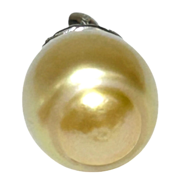 Snake Design 12.6 x 15mm Gold Baroque South Sea Pearl Pendant