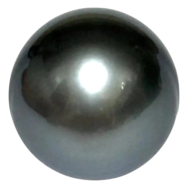 Elegant 12.7 x 14.8mm 18.5 Carat Tahitian Pearl –Peacock Gray Oval